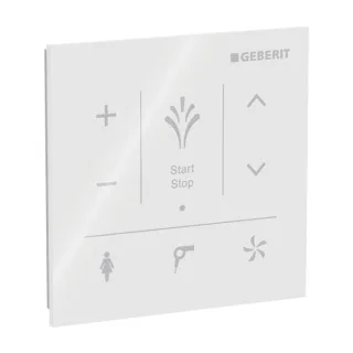 Geberit AquaClean Wandbedienpanel 147038SI1 zur AP-Montage, Oberfläche Glas/Farbe weiß