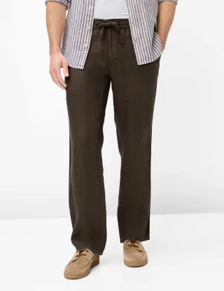 Brax Herren Flatfronthose Style ELIAS CHOCOLATE, dunkelbraun, Gr. 34/32