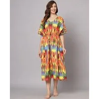 PfauGermany Kaftan ABSTRACT IKAT PRINT COTTON KAFTAN
