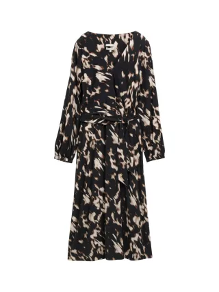 Tom Tailor - Wickelkleid mit Muster braun - Gr. - 38
