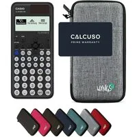 CASIO Taschenrechner fx-810DE CW ClassWiz inkl. WYNGS Schutztasche Hellgrau