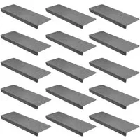 StickandShine Stufenmatte 15 Stück Stufenmatten Treppenschutz Treppenmatte Stufenmatte, Eckig