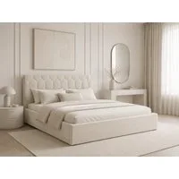 MOEBLO Polsterbett Bett 02 (aus Samt, Doppelbett mit gepolstertem Kopfteil, Bettkasten & Lattenrost, modernes Design mit Stauraum), (BxHxT): 158/178/198 x 95 x 220 cm