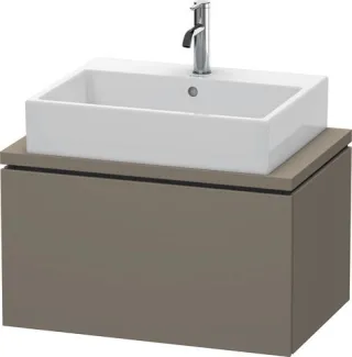 Duravit L-Cube Konsolenwaschtischunterbau wandhängend Flanell Grau Seidenmatt 720x477x400 mm - LC580 LC580109090