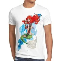 style3 T-Shirt Arielle Tattoo meerjungfrau tätowiert biker rock punk usa strand