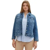 TOM TAILOR PLUS Jeansjacke mit Knopfleiste und Stretch