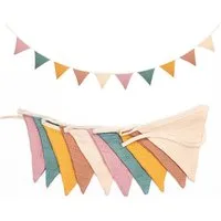 Coonoor Hängedekoration Wimpelkette Kinderzimmer,Girlande Kinderzimmer Deko zum Aufhängen (Musselin Baumwolle Stoff Wimpelkette), Hausbett Deko Mädchen&Jungen,Wanddeko Geschenk,Babyzimmer Dekoration