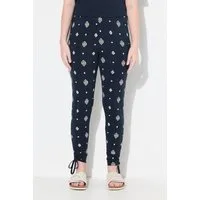 Ulla Popken Leggings Leggings Rhomben Saumband schmales Bein
