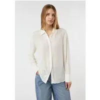 comma Langarmbluse Bluse Semi-transparente Bluse aus Viskose-Crêpe
