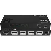 FeinTech HDMI-Splitter SP410 1 in 4 out, HDMI 2.1 4K 120Hz & 8K 60Hz Downscaler CEC-Pass