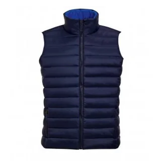 SOLS Mens Wave gepolsterte wasserabweisende Weste (Marine)