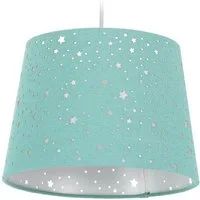 relaxdays Pendelleuchte Kinderzimmerlampe Sterne, Mint