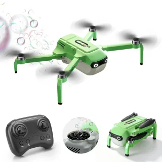 PJC M8S Bubble Blowing Drone Headless Altitude Hold Mode LED Brushless Foldable 2.4G 4CH Remote Control Toys RC Drone Qu