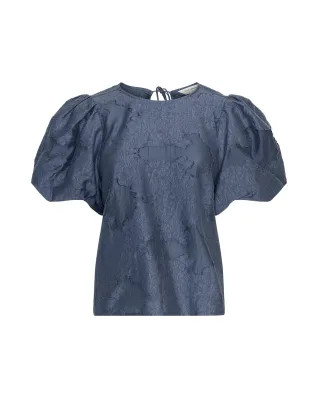 msch copenhagen - MSCHOrkidea 2 4 Top vintage indigo - Gr. - XS