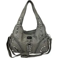 Taschen4life Schultertasche Damen, klassische Umhängetasche, Hobo AK11282, Handtasche mit abnehmbaren Schulterriemen, Innen- und Außenfächer