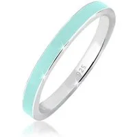 Elli Fingerring Stapelring Basic Emaille 925 Silber