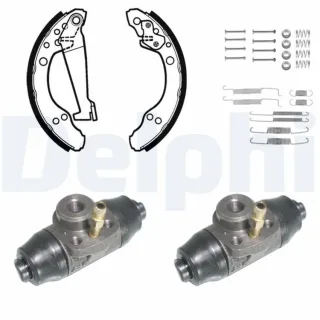 Delphi Bremsbacken vormontiert hinten Audi 80 90