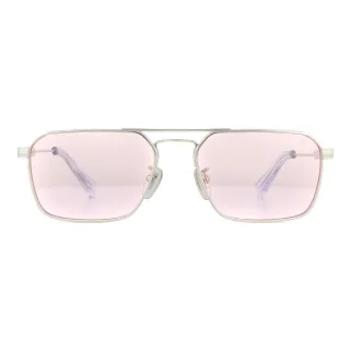 Police Rectangle Mens Shiny Palladium Pink Sunglasses