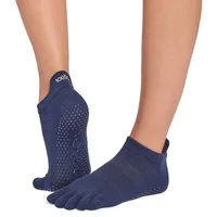 ToeSox Sportsocken Toesox Full Toe LOWRISE Logo auf der Ferse und in der Gummierung der Sohle
