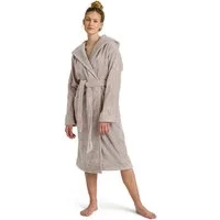 Möve Unisex-Bademantel Superwuschel Kapuze, ideal für Sauna & Spa, Hotelbademantel, Langform, Walkfrottier, Kapuze, Gürtel, in Uni