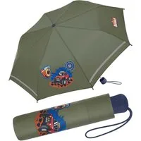 Scout Taschenregenschirm Adventure - Mini Kinderschirm, extra leicht für Kinder gemacht, reflektierend und bedruckt