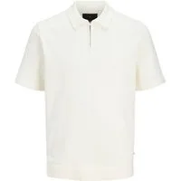 Jack & Jones Poloshirt JPRBLAMILANO SPRING KNIT ZIP POLO SS SN (1-tlg) aus Baumwollmix