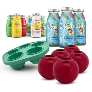 SmoothieDog Summer-Edition 3x 250 ml + Mix-Paket 6x 250 ml + Schleckball 5 Stück