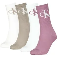 Calvin Klein Jeans Socken CKJ WOMEN SOCK 4P MONOGRAM ECOMM (4-Paar, 4 Paar)