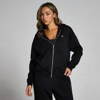 MP Damen Basics Kapuzenpulli mit durchgehendem Reißverschluss — Schwarz - XS