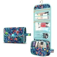 Fintie Kulturbeutel Tragbare Kulturtasche Kosmetiktasche Reisetasche, Große wasserdichte, Aufhängen Make-up Organizer Stauraum Tasche für Damen Mädchen