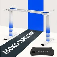FLEXISPOT Schreibtisch Elektrisch höhenverstellbares Tischgestell (EC5 Serie) (Dual-Motor & 3-Fach-Teleskop & 3 Speicherhöhen, Zeit-Erinnerungsfunktion, Softstart/-Stop), Antikollisionssystem, LED-Display, Max. Load: 160kg