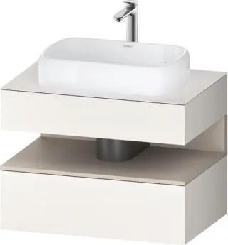 Duravit Qatego Konsolenwaschtischunterbau wandhängend Weiß Supermatt 800x550x600 mm - QA473009184000 QA4730091840000