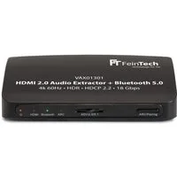 FeinTech VAX01301 HDMI Audio Extractor mit Bluetooth Sender Audio-Adapter HDMI zu Toslink, Cinch, Bluetooth, unterstützt HDMI-ARC