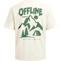 Neverless Oversize-Shirt Herren T-Shirt - Berge Design - Offline - Oversized Relaxed Fit mit Print