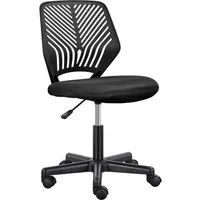 Yaheetech Drehstuhl Höhenverstellbarer Bürostuhl ohne Armlehnen, Schreibtischstuhl mit Netzbezug fürs Arbeitszimmer/Büro/Wohnzimmer