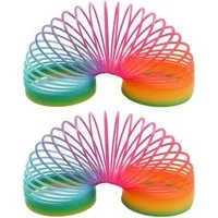 K-Toys Lernspielzeug Regenbogenspirale ca. 7,5 cm, Treppenläufer/Springfeder Spirale (2-St), Ideal für Geschenk / Mitgebsel