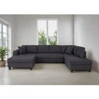 Trends by HG Wohnlandschaft Moritz U-Form, B: 324 cm, mit Bettfunktion, Bettkasten & Zierkissen