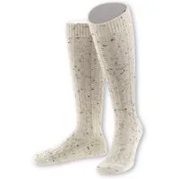 Lusana Trachtensocken Trachten Kniestrümpfe - L5XL - naturmeliert