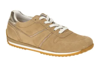 Paul Green Damen Sneaker 5332-04 in Braun Dakar/Oro - Velourleder + Glitzer -...