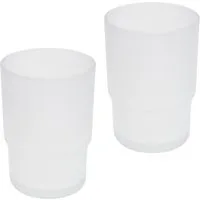 bremermann Zahnputzbecher Bad-Serie PIAZZA & LUCENTE - Glasbecher 2er Set, (2-St)