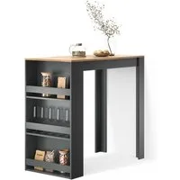 Livinity® Bartisch Regusa, Goldkraft Eiche/Anthrazit/Anthrazit, 57 x 117 cm (1-St)