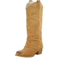 Felmini Wide Fit Stiefel Veloursleder . Bikerboots