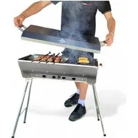 Grillpeter Holzkohlegrill Schaschlikgrill Astana Deluxe Mangal rostfreiem Edelstahl