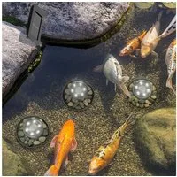 Gravidus LED Teichleuchte Solar Gartenteich Strahler-Set Unterwasserbeleuchtung 3 x 6 LED