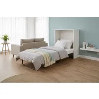 Home affaire Schrankbett Sognum als Gästebett nutzbar, Wandklappbett in Kommodenoptik (in den Farben weiß, schwarz und kaschmir erhältlich) inkl. Matratze, platzsparendes Klappbett, optimal für kleine Räume