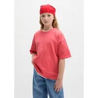 Marc O'Polo T-Shirt kontrastfarbene Logo-Print in gesplitterter Optik, lockere Passform