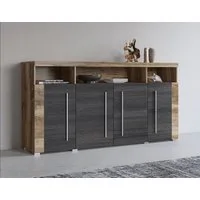 OTTO home Sideboard Roger,Breite 182cm, stilvolle Schrank mit 4 Türen, Kommode mit viel Stauraum, Einlegeböden verstellbar