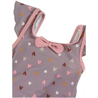 Sterntaler® Badeanzug UV-Schutz 50+ Badeanzug Herz (1-St., Kinderbadeanzug mit eingenähter Windelhose, Schwimmshirt) Schwimmanzug mit Zierschleife und Flügelärmeln, Baby Badeanzug