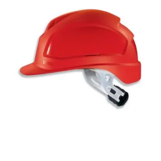 uvex pheos E-WR Schutzhelm ohne Lüftung für Elektrikbereich - mit Drehradsystem - langer Schirm rot 52 cm - 61 cm - 9770330