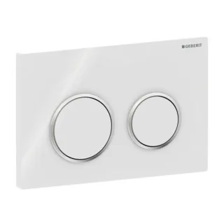 Geberit Betätigungsplatte Omega 20 Round 115085KJ1 weiß/chrom, für Omega Spülkästen